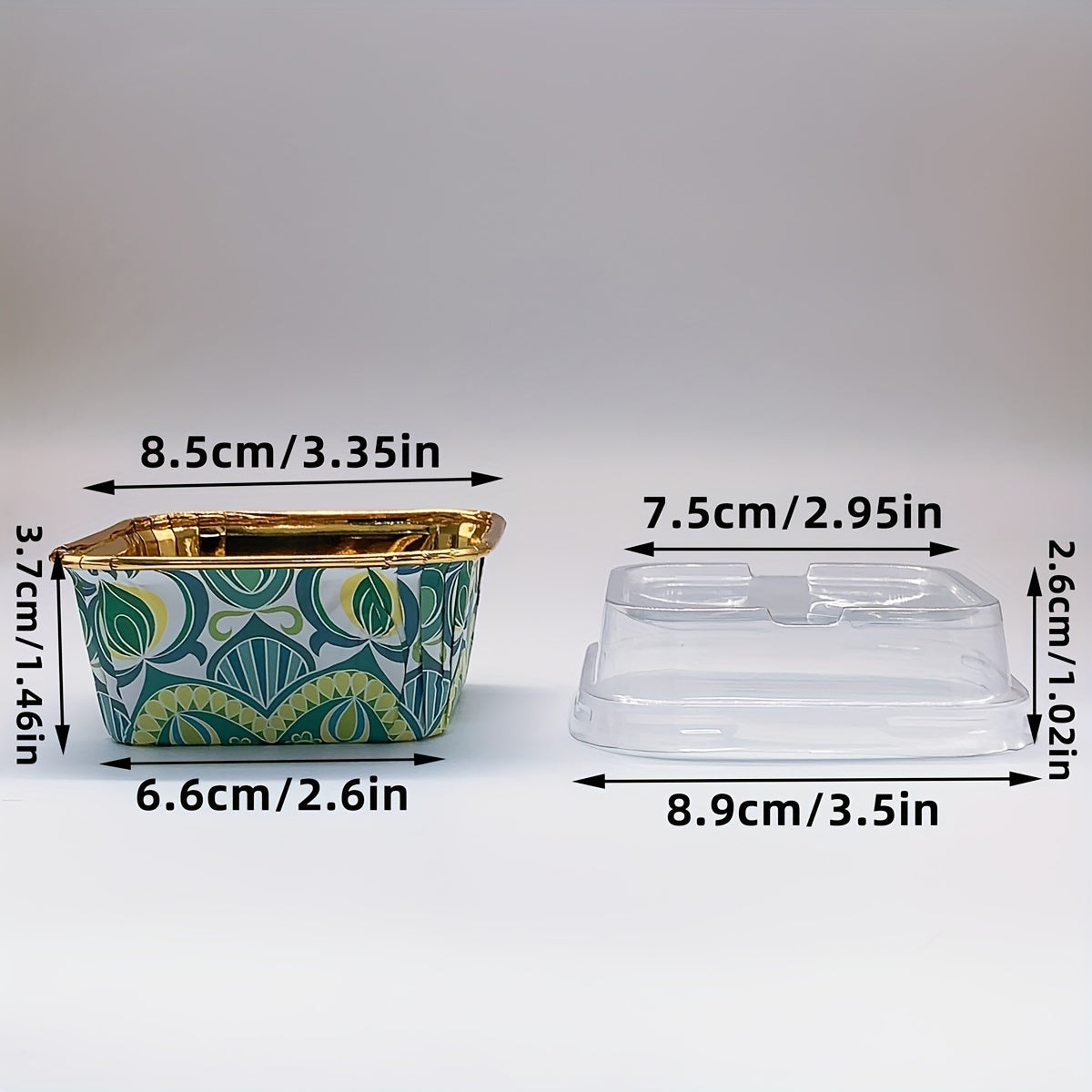 50 ta Boho uslubidagi issiqqa chidamli qog'oz keks uchun shisha, foydalanishga tayyor, yog'ga chidamli tort choynaklari