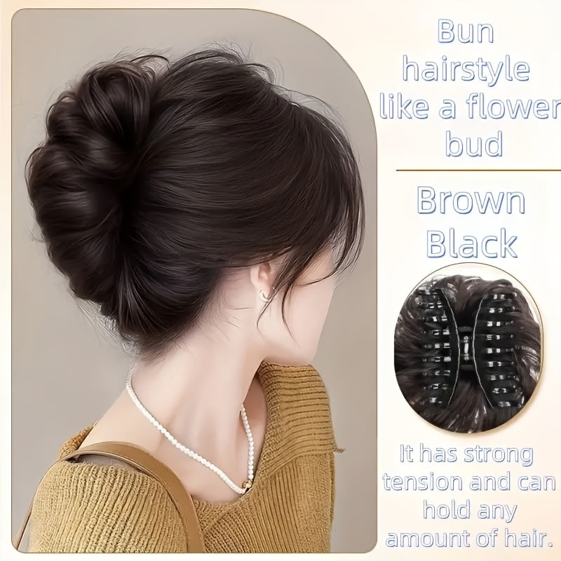 Women's Voluminous Scrunchie Wig Natural-Looking Hair Bun Extension Stylish for All Ethnicities