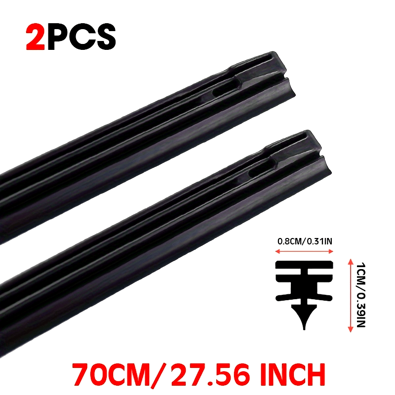 2pcs Rubber Wiper Blade Insert Refills Soft 8mm Fit 14-28 Inch Car Auto Accessories