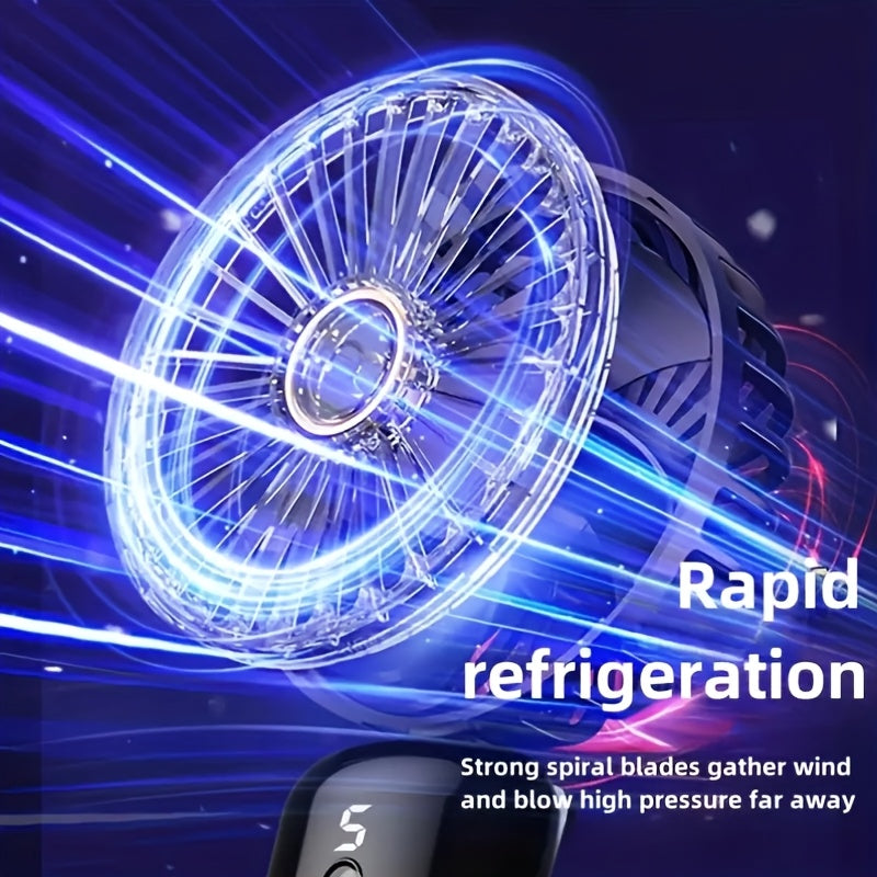 Portable Handheld Fan USB Rechargeable Multi-Speed Wearable for Outdoor Office Travel