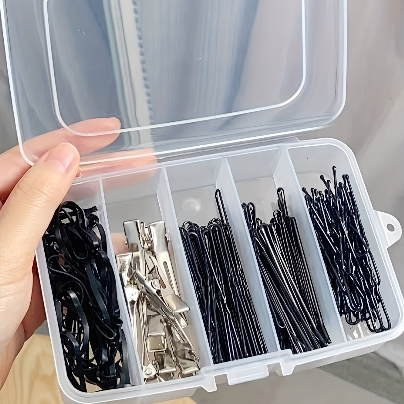 Clear Plastic Jewelry Organizer with Cover for Bedroom and Vanity Storage