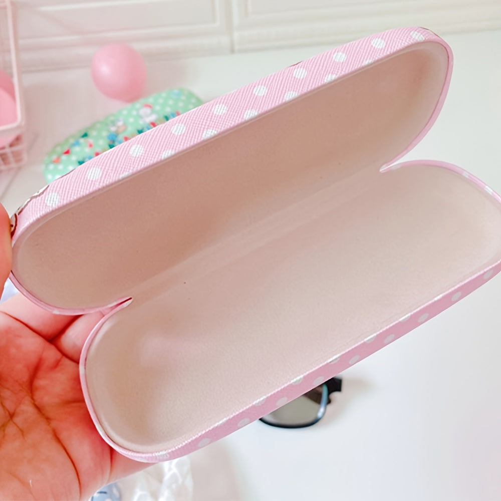 Estuche para gafas de cuero sintético para niñas y chicas, resistente a los arañazos, almacenamiento de gafas