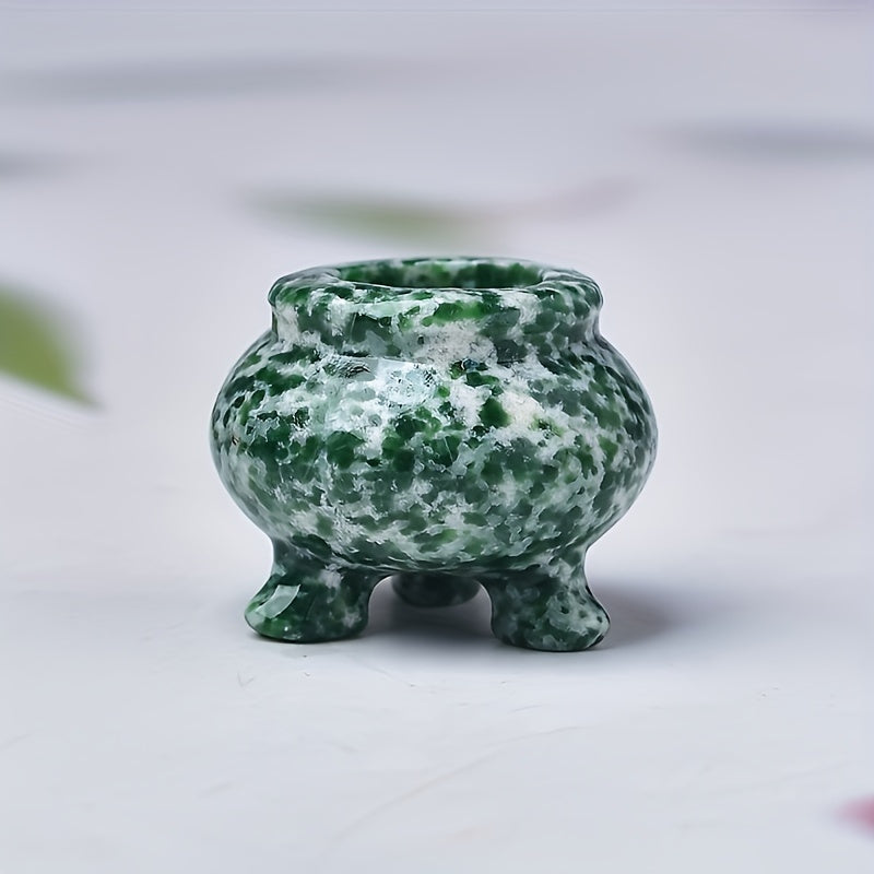 Натуральный подставка для благовоний из кварцевого кристалла с энергетическими камнями для домашнего декора