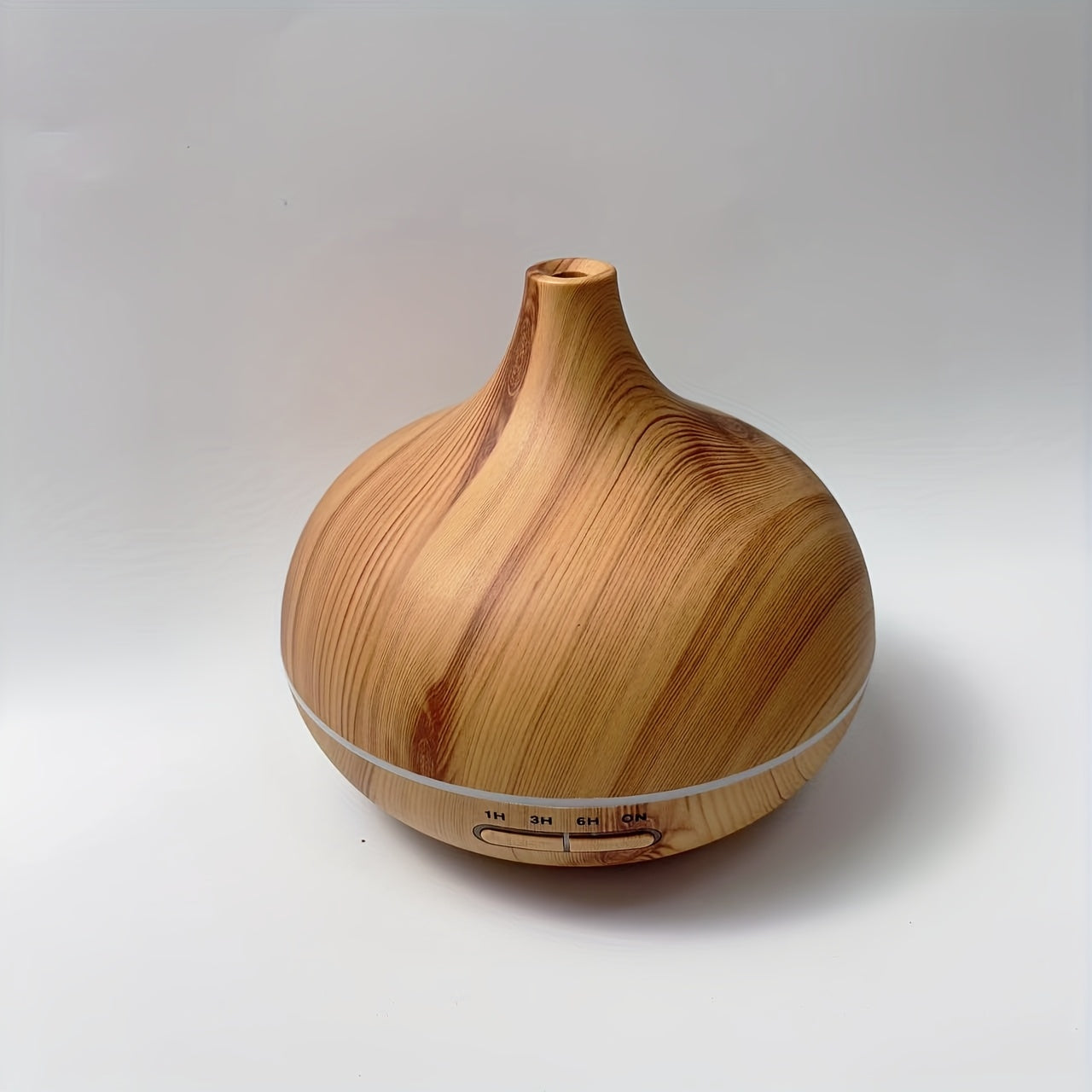 550ml Wooden Grain Aroma Diffuser Humidifier with 7-Color Night Light and Timer