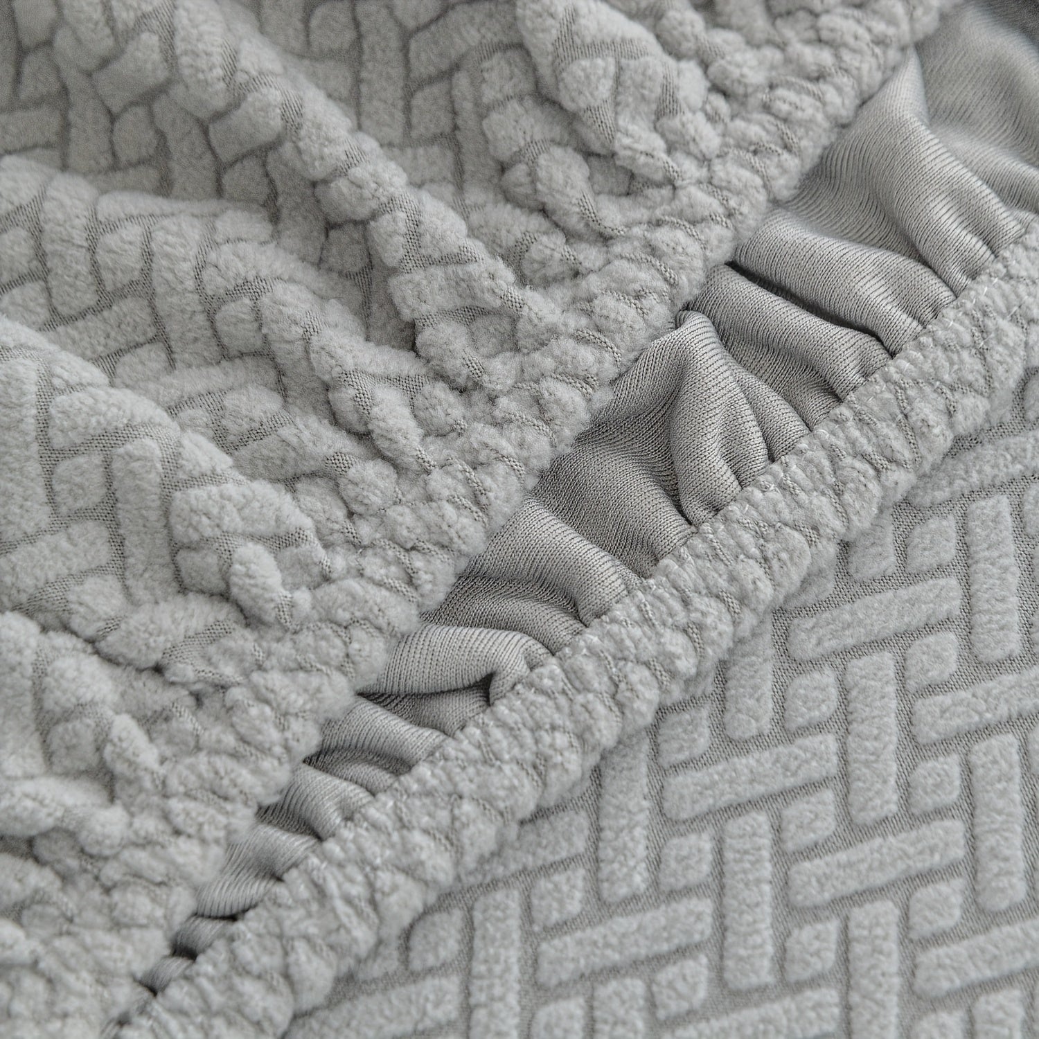 Checkered Polar Fleece Sofa Cover Universal Fit Machine Washable Multi-Purpose