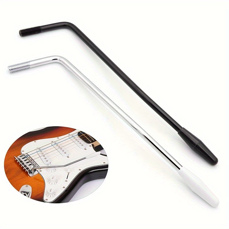 6mm Screw-In Electric Guitar Tremolo Arm for Single Bridge Black Silvery Grey