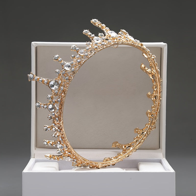 Bridal Crown with Gemstones Minimalist Wedding Hair Accessory Jewelry Headpiece