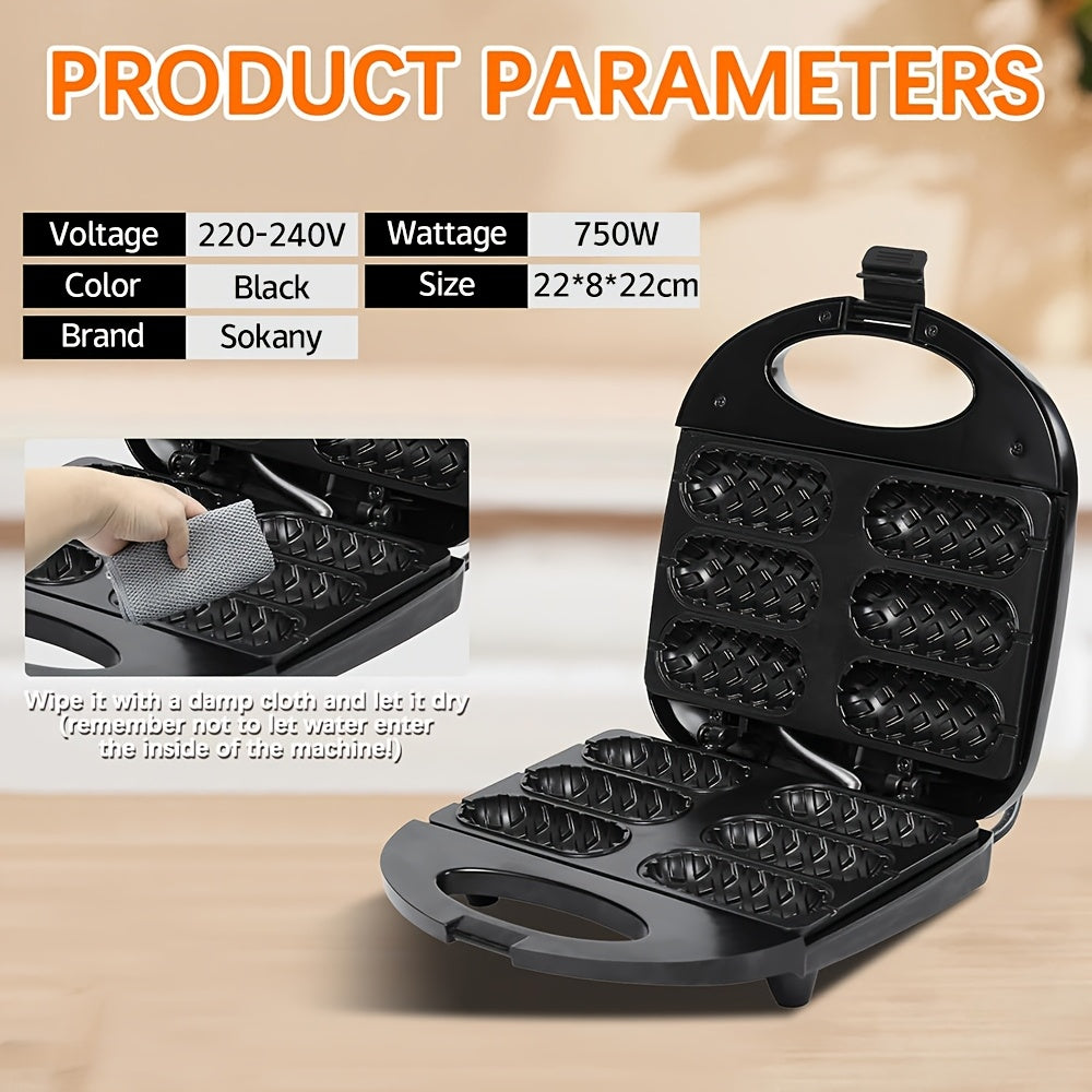 Máquina eléctrica para hot dogs con doble calentamiento para rollos de salchicha y palitos de queso de maíz 750W