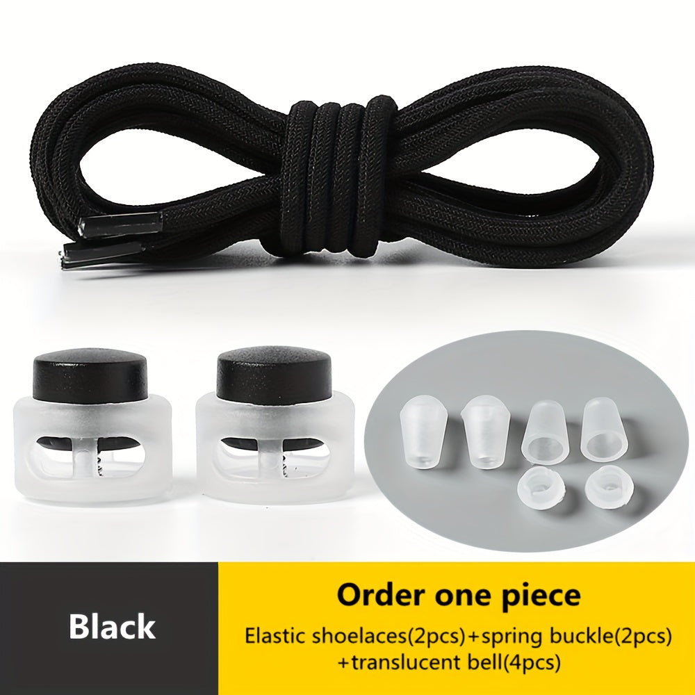 Adult Spandex Elastic Shoelaces Lazy Tie-Free Sneakers 100cm