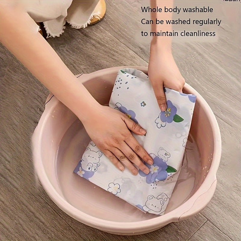 Modern Minimalist PVC Fan Dust Cover with Floral Patterns Full Protection Dust-Proof