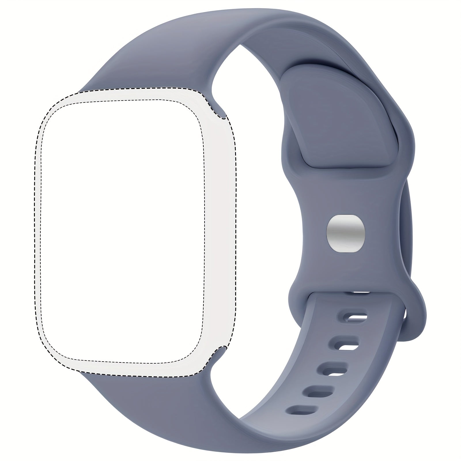 Silicone Sport Watch Band for Men and Women Waterproof Flexible Compatible with Apple Watch Series