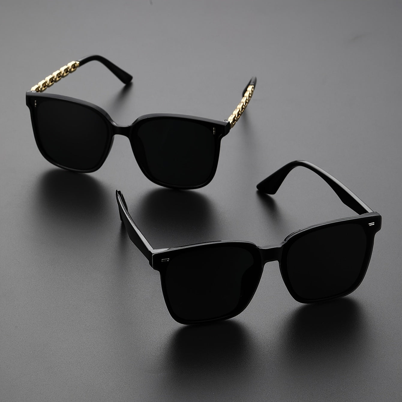Men's Casual Black Frame Glasses Set for Fashion and Everyday Wear
