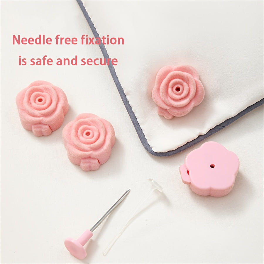 Pink Velvet Non-Slip Quilt Corner Clips Bed Sheet Fasteners