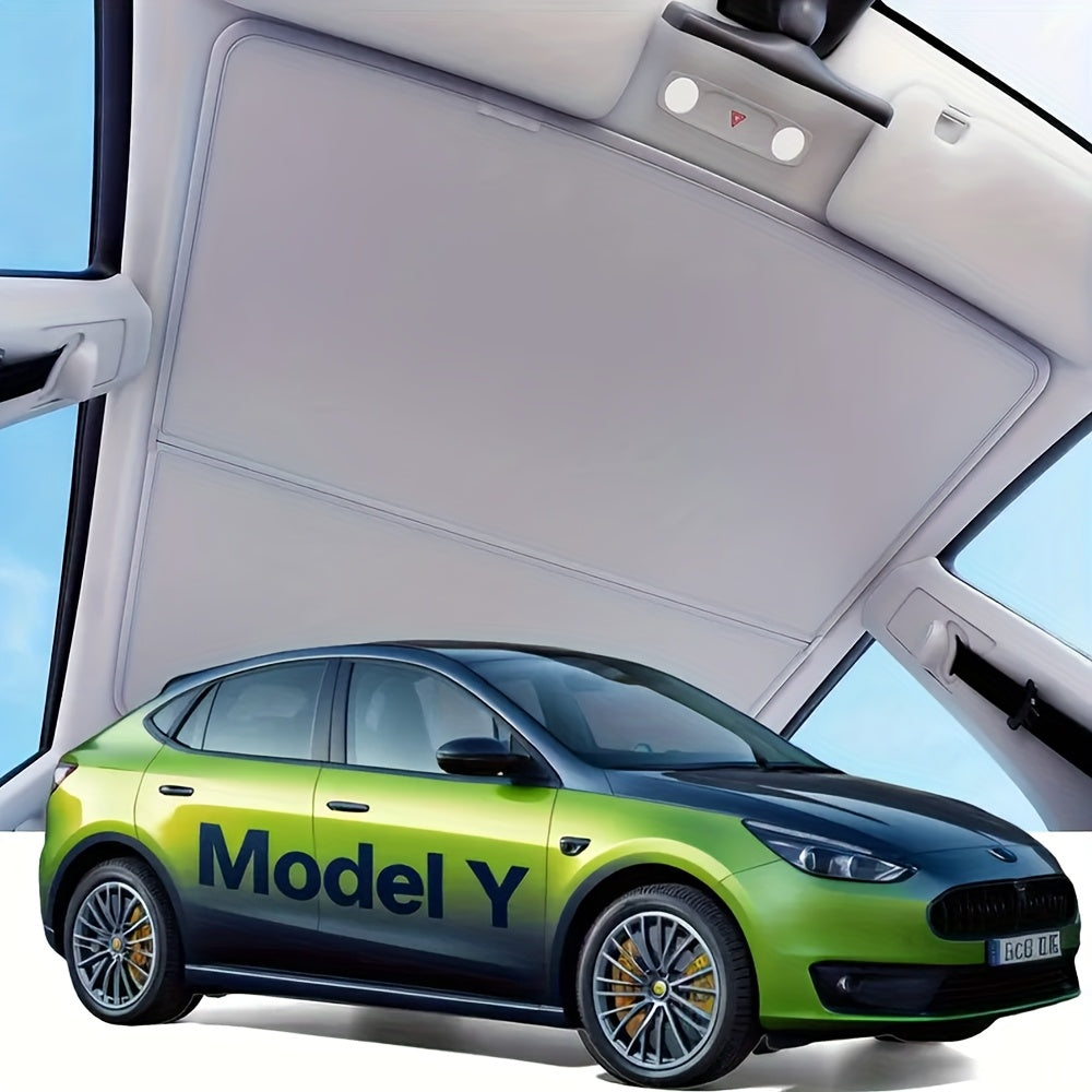 Universal Car Sunshade Curtain Dual-Layer UV Heat Insulation for Vehicles