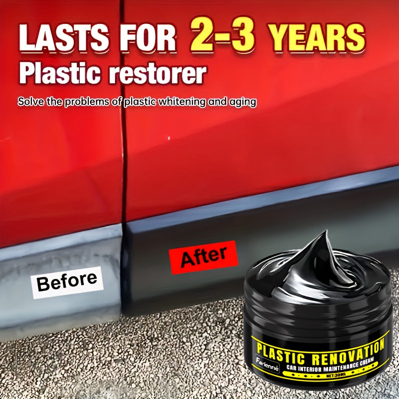 Восстановитель пластиковых деталей автомобиля, черный, внутренний декор, полировка, блеск для шин, уход за кожей