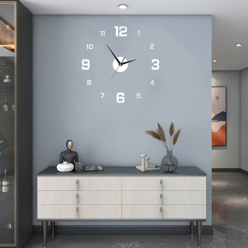 Nordic Style DIY Silent Wall Clock Acrylic Modern Living Room Bedroom Decor