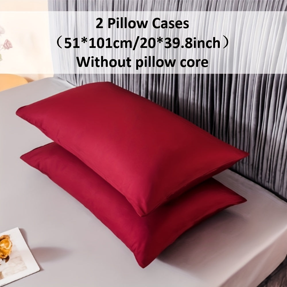 Polyester Pillowcases Set for Bedroom Breathable Soft Skin-Friendly