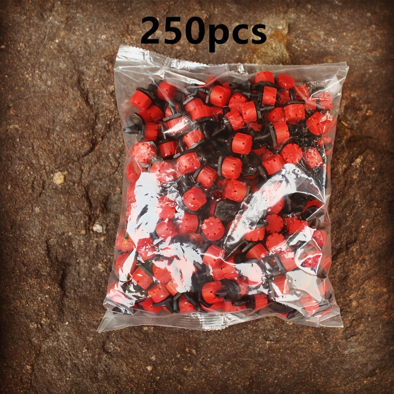 Регулируемые капельные головки для полива сада, пластиковые красные крышки с 8 отверстиями