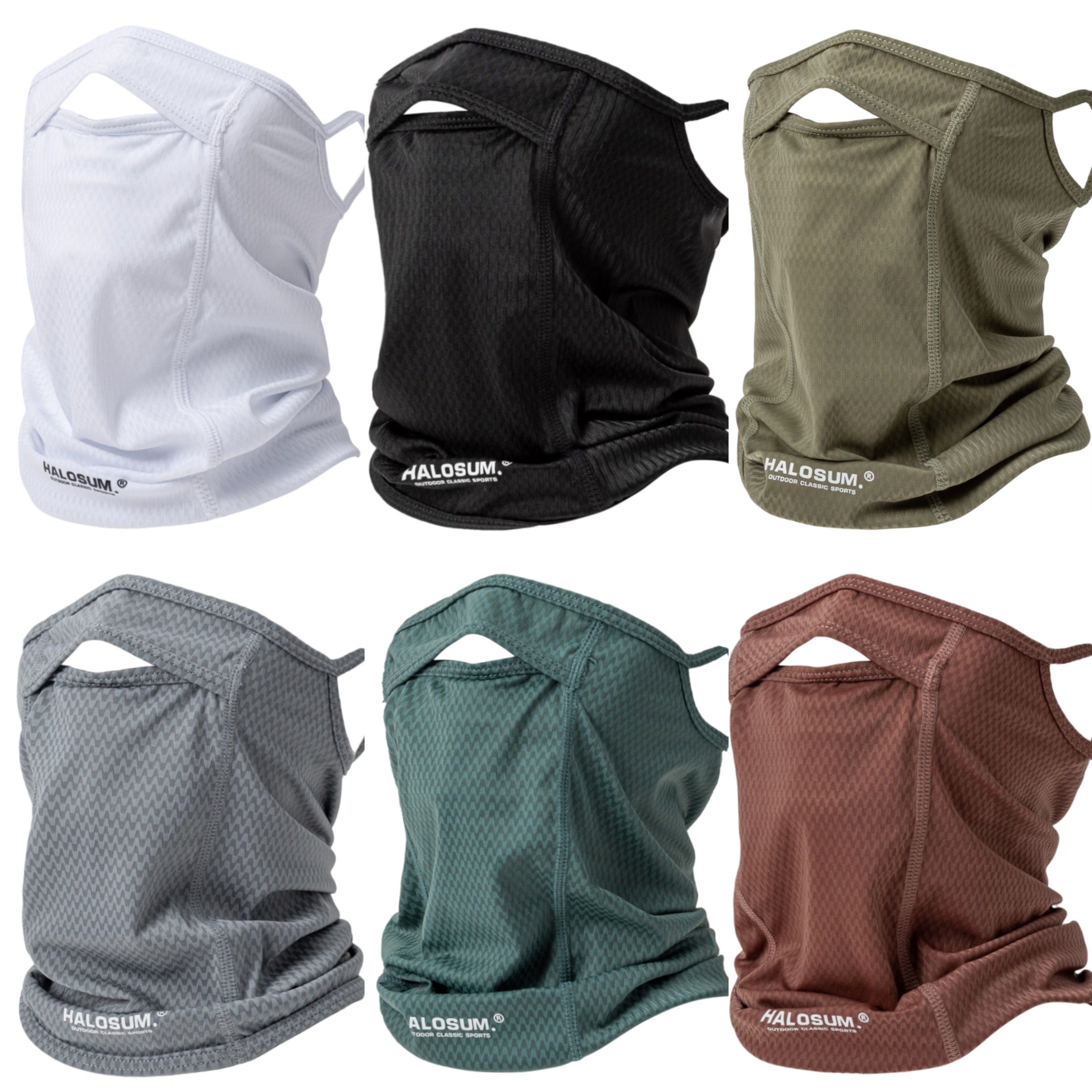 Unisex Polyester Face Cover Breathable Neck Gaiter with Ear Loops for Sun Protection