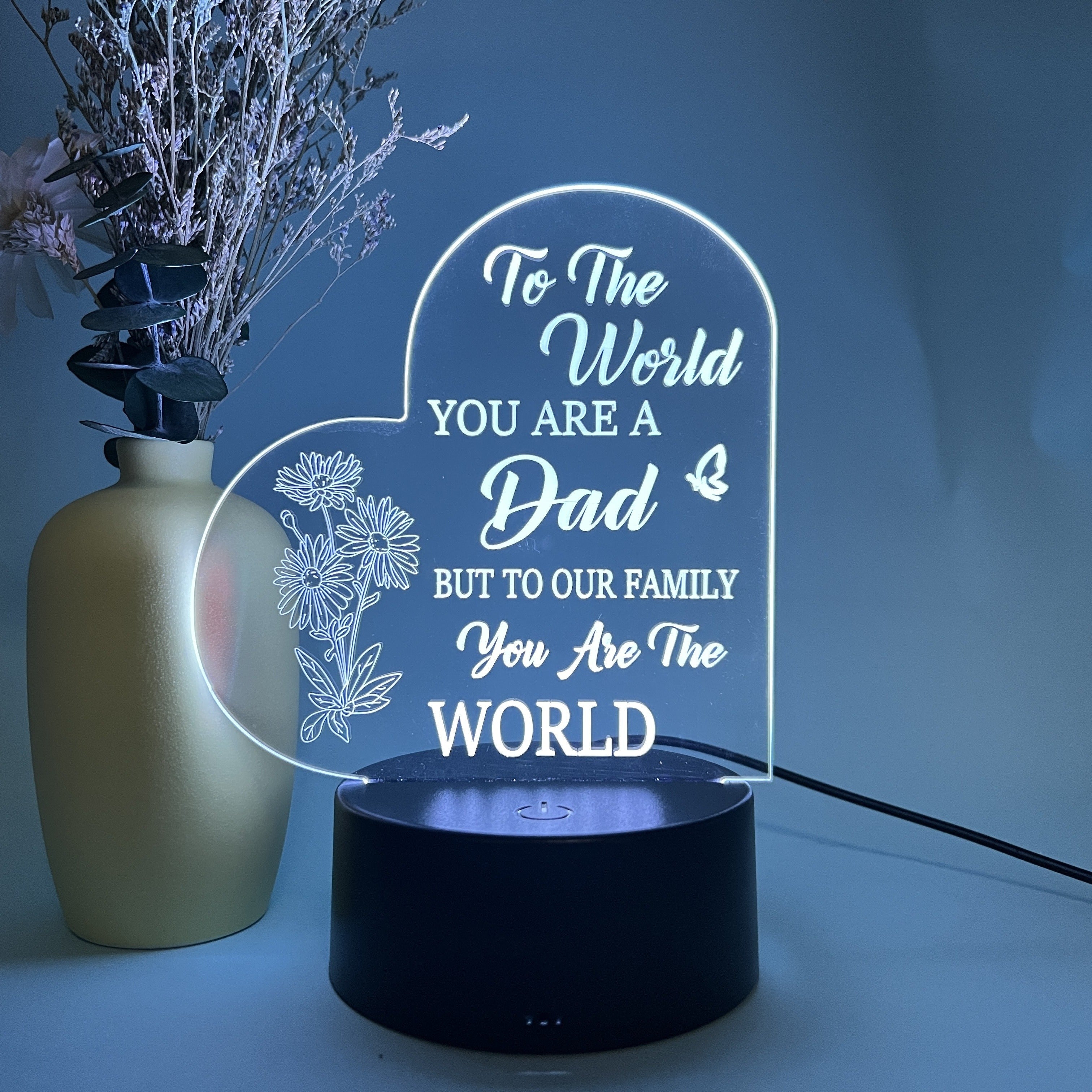 Ota uchun kechqurun chiroqi, rangli teginish va monoxrom rejimlari bilan, USB yoki batareyali quvvat bilan ishlaydi