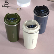 17oz Insulated Travel Mug with Smart Temperature Display Stainless Steel for Camping and Outdoor Use