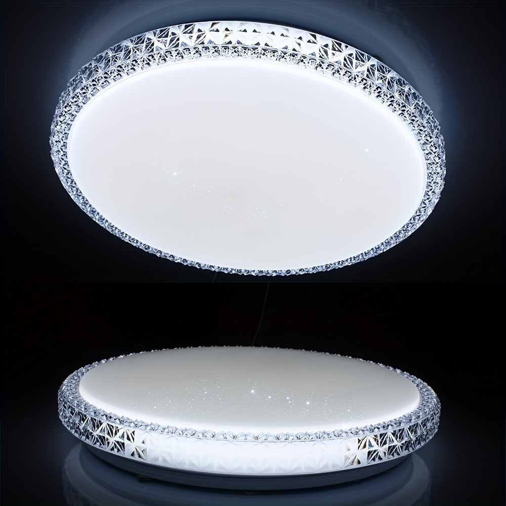 13 Inch LED Ceiling Light Daylight White 6000K Flush Mount Acrylic Shade