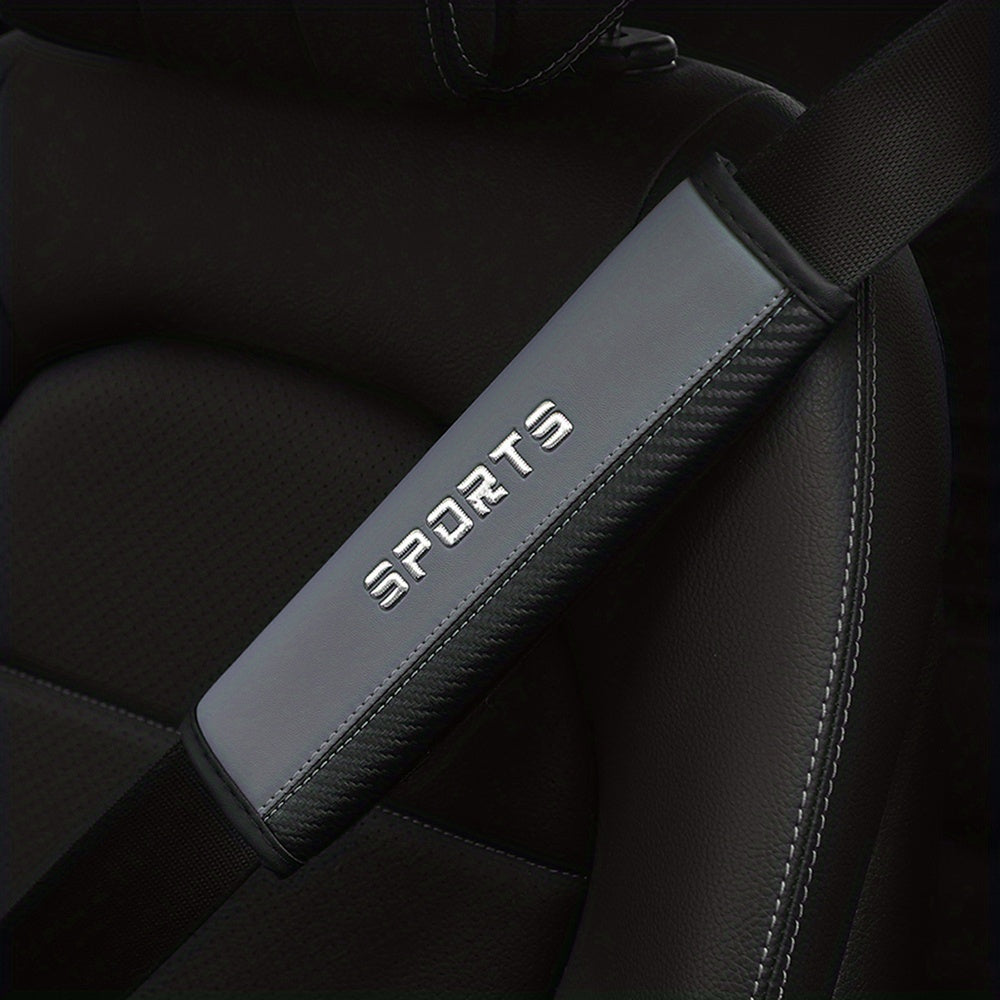 Universal PU Leather Car Seat Belt Shoulder Pads Comfortable Sponge Covers