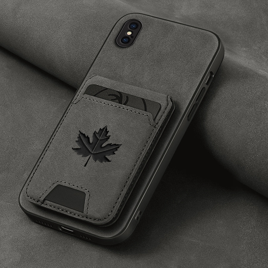 Faux Leather Wallet Phone Case for iPhone Models with Magnetic Buckle