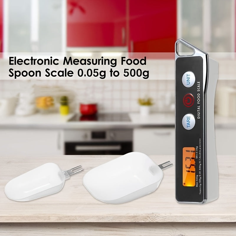 Balanza digital de cuchara 0.01-500g Acero inoxidable Herramienta de medición portátil para cocina