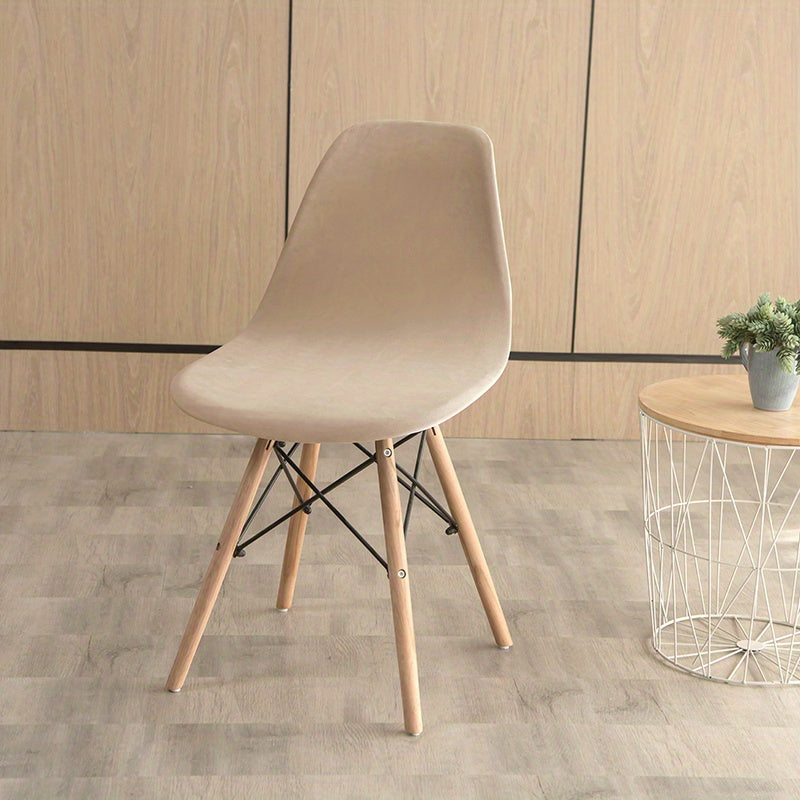 1 шт. Чехол для стула из серебристого фокса из велюра, нескользящий чехол для мебели для защиты и домашнего декора.