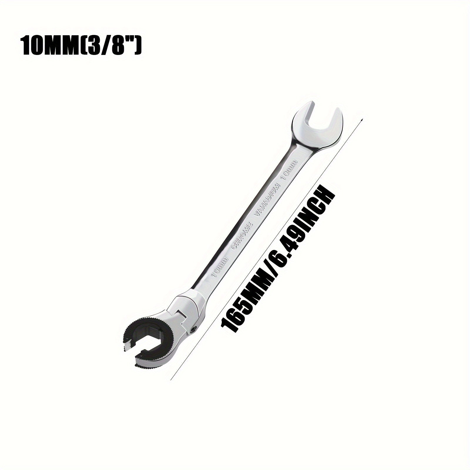 Ratchet kaliti to'plami Avtomobil tormoz, yonilg'i quvuri uchun ochiq-oydin, moslashuvchan bosh, 72 tish