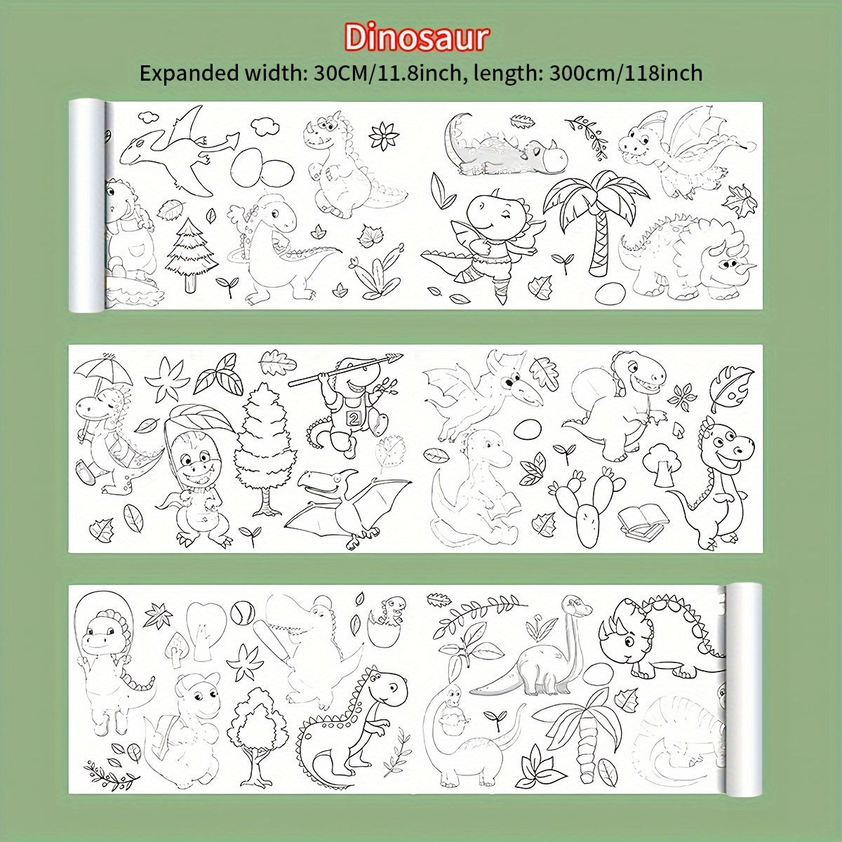 300CM Art Paper Roll for Kids Ages 3+ Watercolor Compatible Creative Doodle and Painting