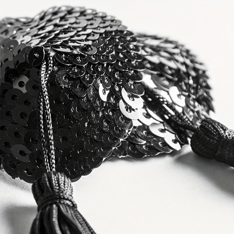 Heart-Shaped Silicone Breast Stickers and Sequin Nipple Cover Set for Women