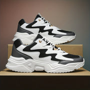 Men's Casual Sports Shoes Mesh Inner EVA Sole Lace-Up Solid Color Round Toe