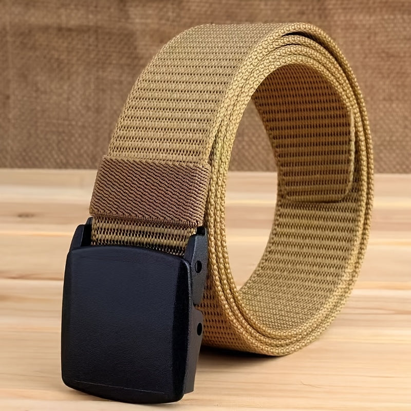 Canvas Belt for Kids with Automatic Buckle Hypoallergenic Security Check Friendly Casual Adjustable