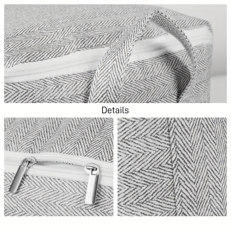 Large Waterproof Storage Box with Lid for Clothing Linens Bedding Under Bed Dorm