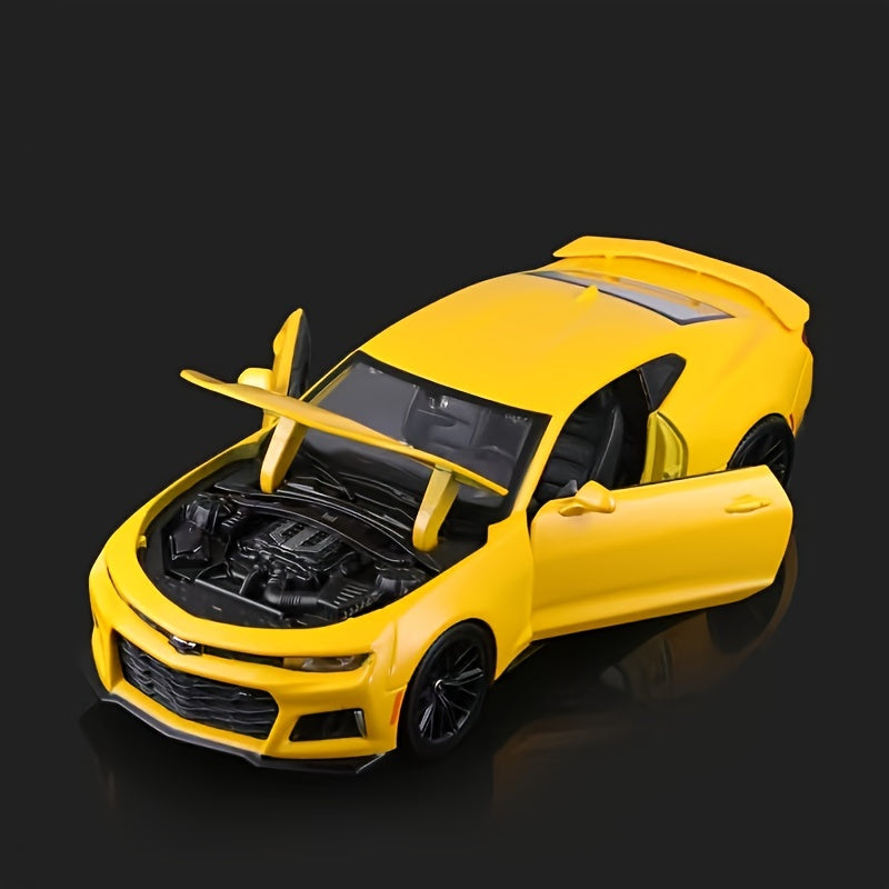 Kids Toy Car 1:24 Scale Diecast ZL1 Alloy Collectible Yellow Blue