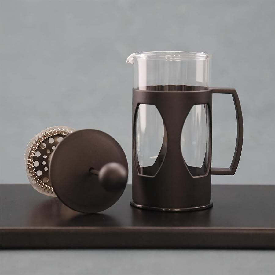 Glass French Press Coffee Maker with Stainless Steel Filter 4 Cup Capacity