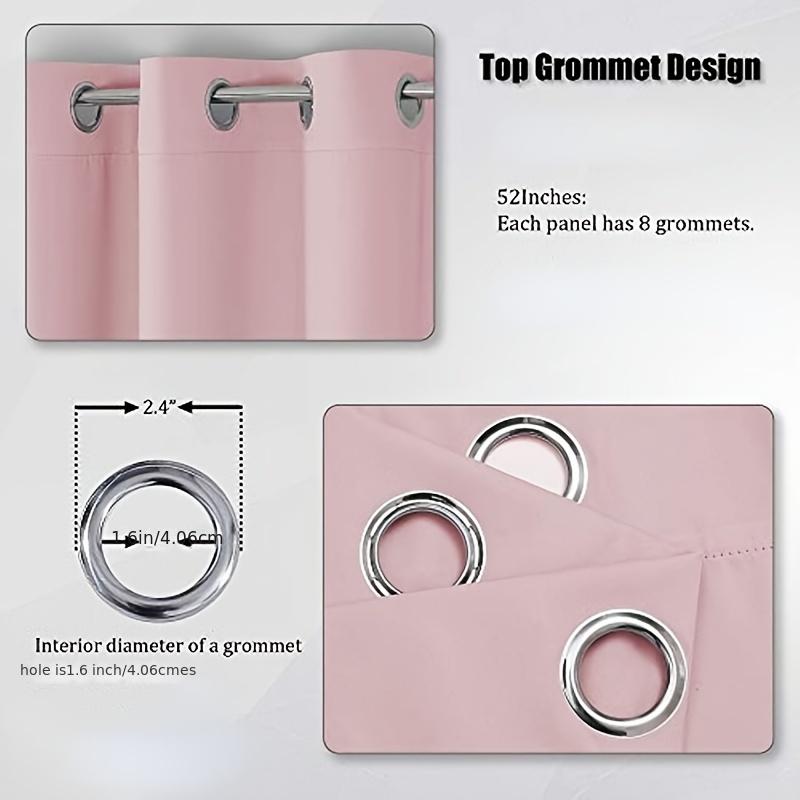 Bathroom Curtain Panel with Room Darkening Grommet for Home Decor
