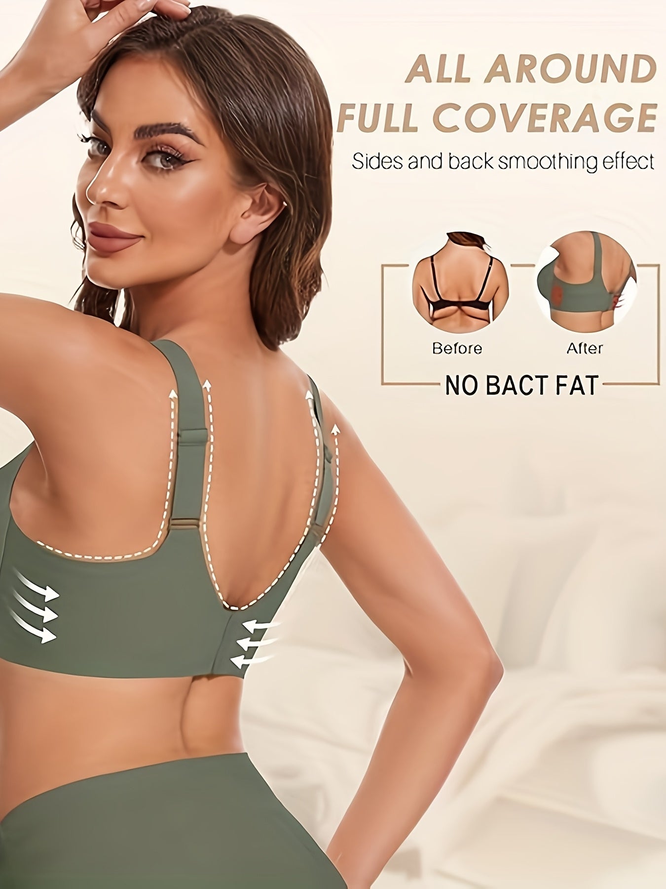 ayollarga mo‘ljallangan simsiz ko‘ylaklar, yumshoq, shovqinsiz, push-up, T-shirt bra, 3 ta paket