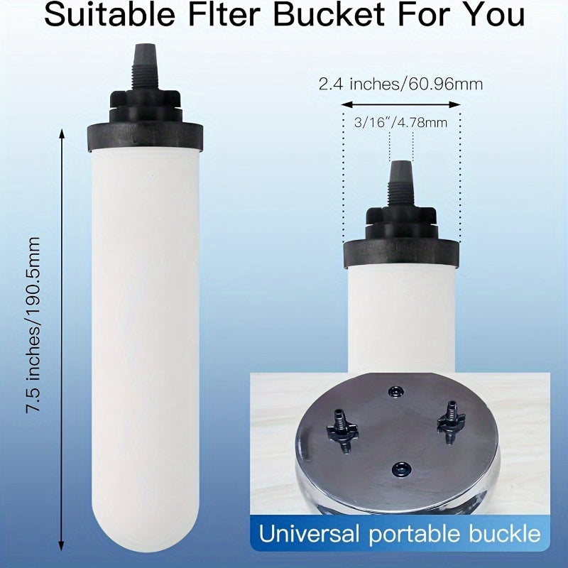 Two 7-Inch Ceramic Water Filter Cartridges for Gravity and Household Systems Pack of 2