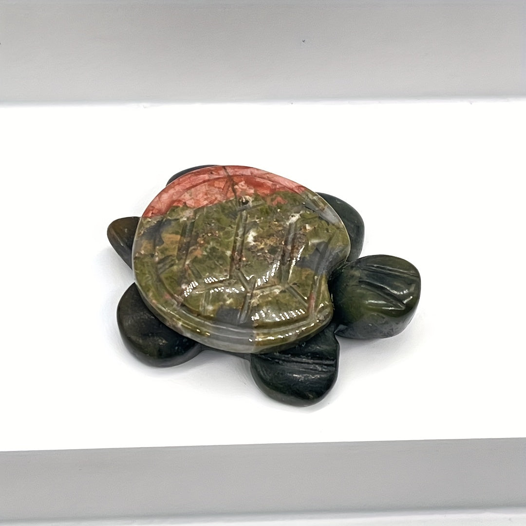 Натуральная кристальная фигурка черепахи для домашнего декора, украшение для аквариума