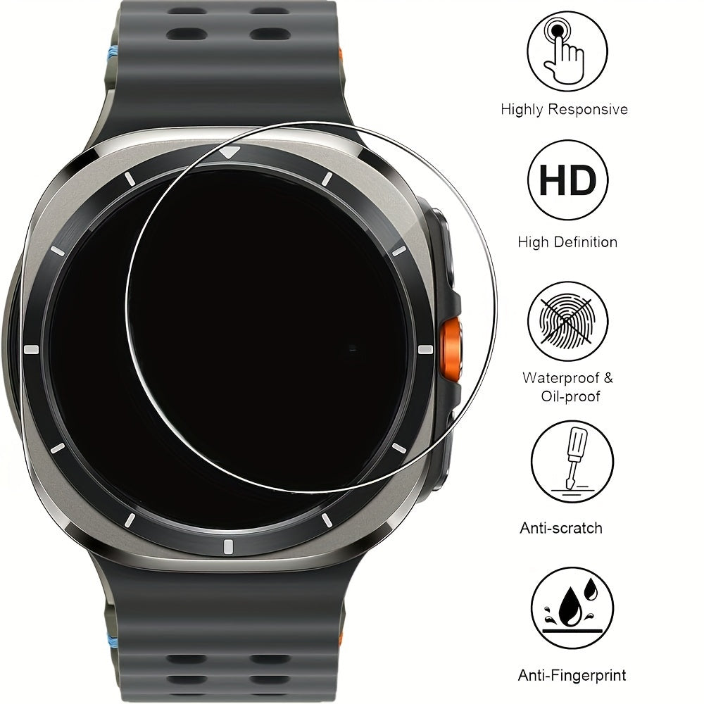 9H Tempered Glass Screen Protectors for Apple Watch and Samsung Galaxy Watch Ultra 2/3/5 Pack
