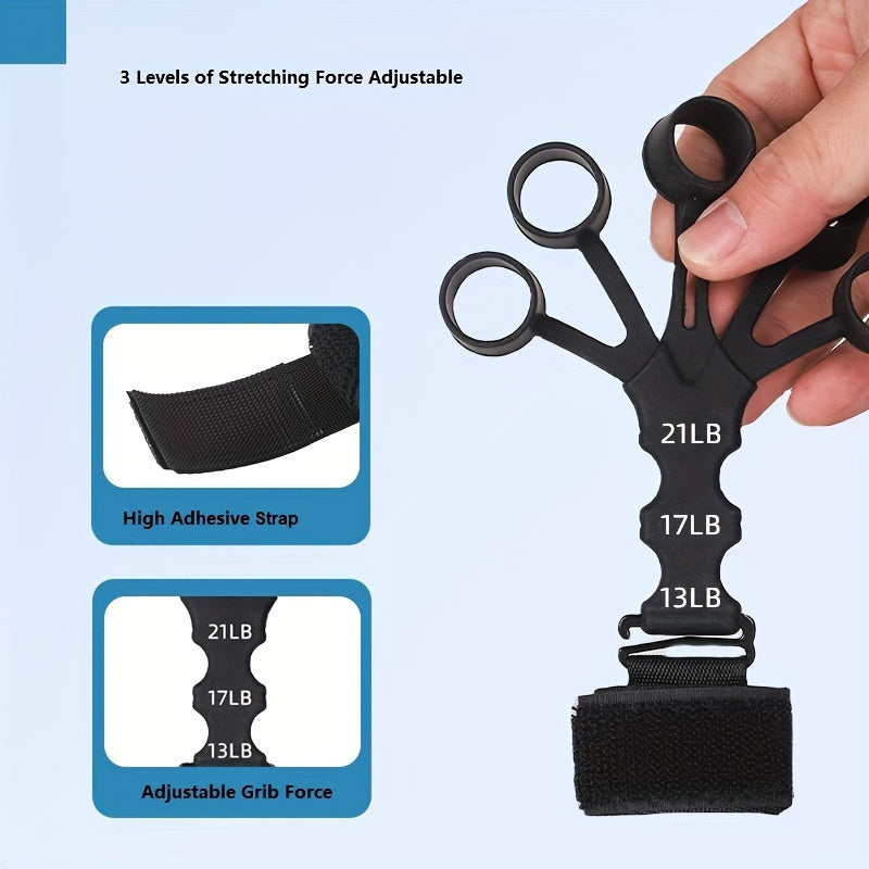 Unisex Silicone Stretch Bands with Wrist Support for Grip and Hand Exercise