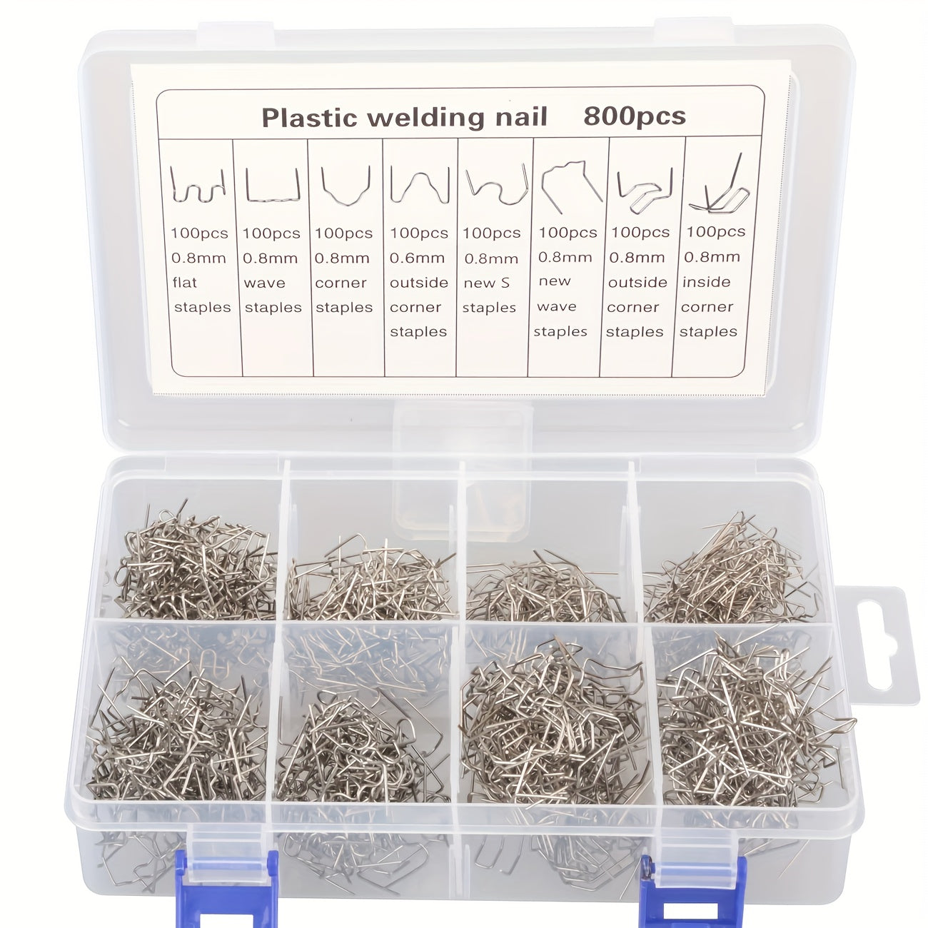 Универсальный набор пластиковых сварочных скоб 0,6 мм, 3000 шт. в упаковке, для ремонта бамперов автомобилей