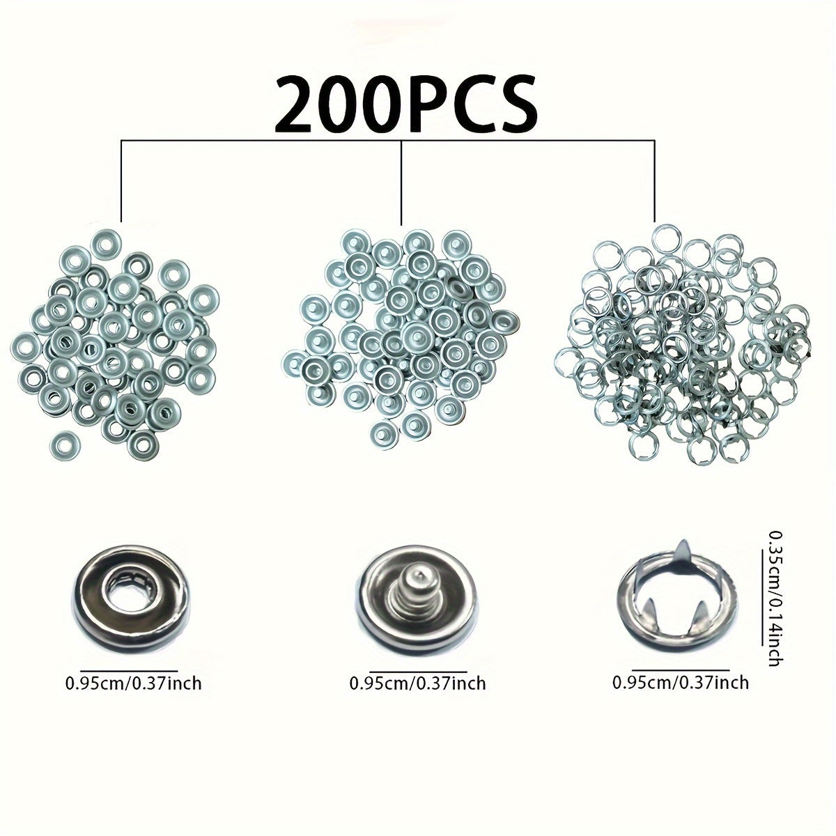 Metal Sewing Buttons Set with Pliers for Clothing Repair and DIY Projects