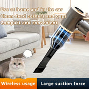Wireless Handheld Vacuum Cleaner with Floor and Car Suction Heads for Home and Car Use