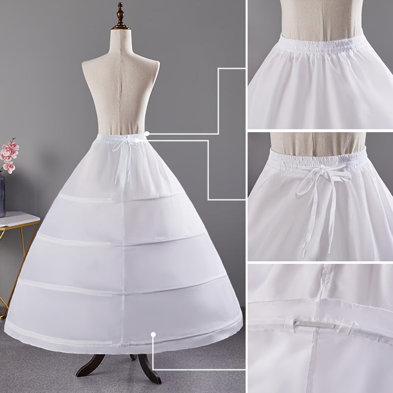4-Layer Petticoat for Wedding and Performance Dresses Without Tulle Hand Wash Required