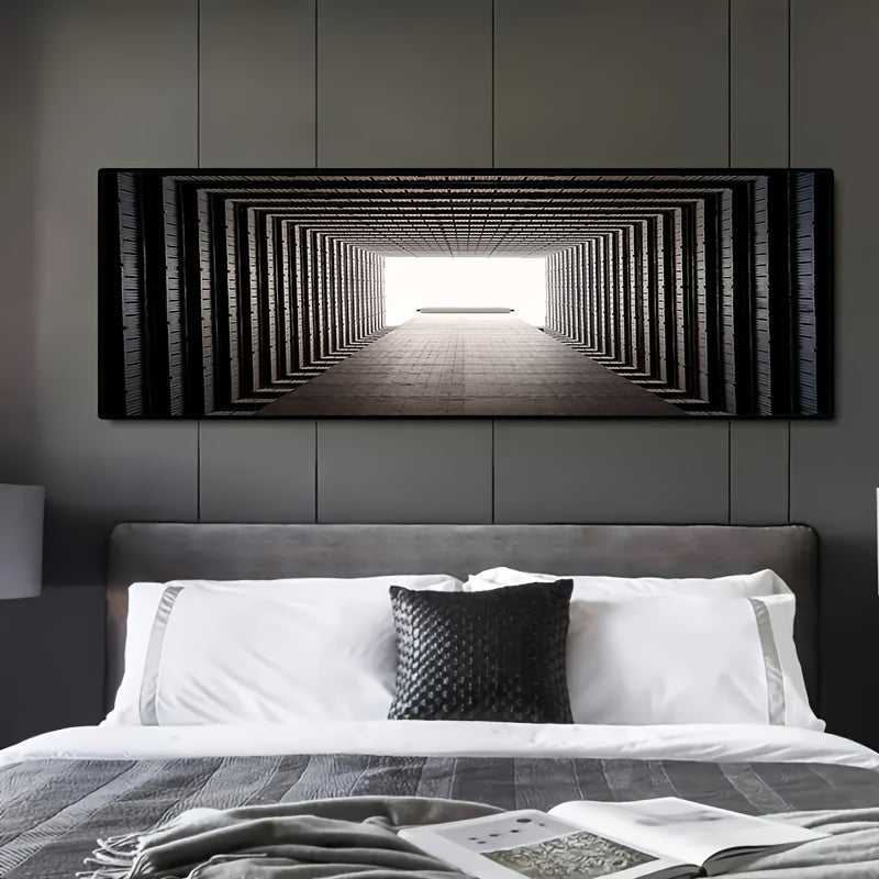 Turli xonalar uchun minimalist kanvas bosma - ramkasiz devor san'ati, bo'shliqni kengaytirish konsepti bilan.