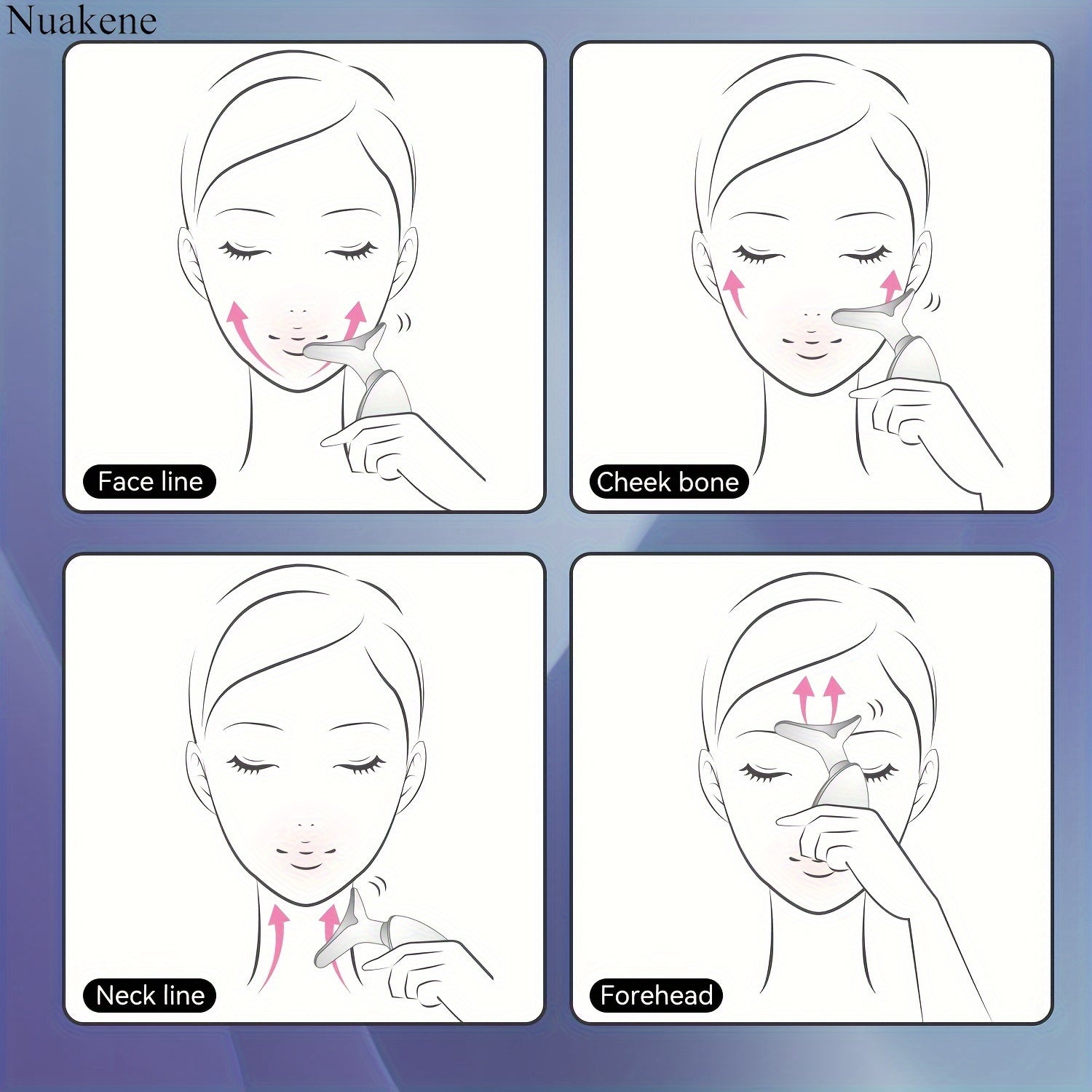 7-Color Facial and Neck Massager with Vibrating Function Rechargeable Home Skin Care Device